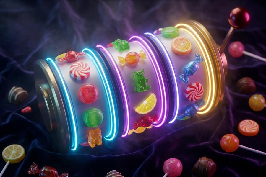 Слот Sweet Bonanza яркие фрукты и конфеты